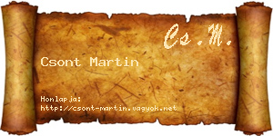 Csont Martin névjegykártya
